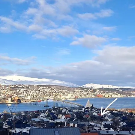In Tromso, Located Between The Arctic Cathedral And The Cable Car *