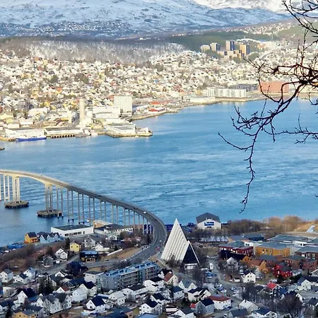 In Tromso, Located Between The Arctic Cathedral And The Cable Car