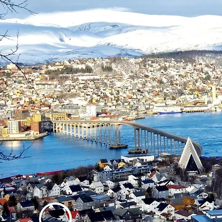 In Tromso, Located Between The Arctic Cathedral And The Cable Car *